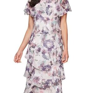 Ignite evening dress chiffon polyester pullover size 16